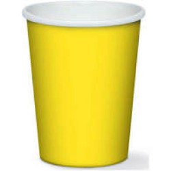 Bicchiere cartoncino giallo 75 ml 50 pz