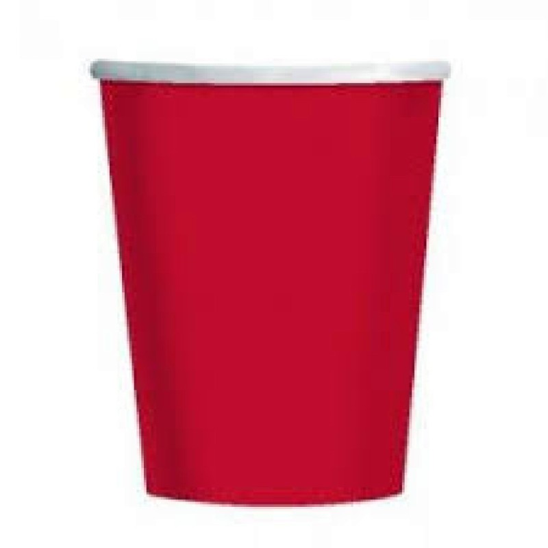 Bicchiere cartoncino rosso 75 ml 50 pz