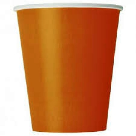 Bicchiere cartoncino arancione 75 ml 50 pz